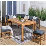 Table et chaises de jardin Bayton - 5 él Marron gris