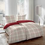 Beddengoed Jegum katoen - rood/beige - 135x200cm + kussen 80x80cm