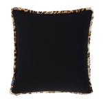 Housse de coussin Leo Tissu mélangé - Marron / Noir