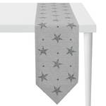 Tischband 1502 Mischgewebe - Grau / Silber