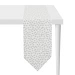 Tischband 1501 Mischgewebe - Weiß / Silber