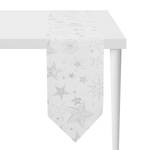 Tischband 1503 Mischgewebe - Weiß / Silber