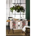 Chemin de table 1530 Coton - Taupe / Rouge