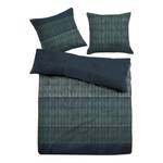 Parure de lit réversible Coz Étoffe de coton - Bleu foncé - 135 x 200 cm + oreiller 80 x 80 cm
