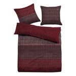 Parure de lit réversible Coz Étoffe de coton - Rouge Bordeaux - 155 x 220 cm + oreiller 80 x 80 cm