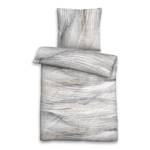Parure de lit Waves Étoffe de coton - Blanc / Blanc vintage - 135 x 200 cm + oreiller 80 x 80 cm