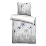 Parure de lit fleurs de pissenlit Étoffe de coton - Gris lumineux - 135 x 200 cm + oreiller 80 x 80 cm