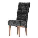 Gestoffeerde stoel Selda I fluweel/massief beukenhout - beukenhout - Donkergrijs