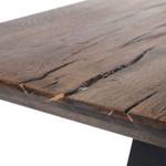 Eettafel Woodcroft II massief eikenhout/metaal - eikenhout/antiek zwart - Breedte: 200 cm