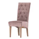 Chaise capitonnée Selda II Velours / Hêtre massif - Mauve