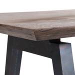 Table Woodcroft II Chêne massif / Métal - Chêne / Noir vielli - Largeur : 240 cm