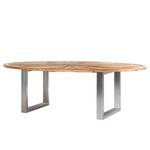 Table Viello Orme massif / Acier inoxydable - Orme / Acier inoxydable