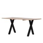 Eettafel Woodford massief acaciahout/metaal - acaciahout/zwart