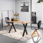 Eettafel Woodford massief acaciahout/metaal - acaciahout/zwart