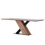Table Woodend Acacia massif / Métal - Acacia / Noir