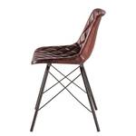 Eetkamerstoelen Vance (set van 2) leer/metaal - vintagebruin/zwart