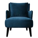 Fauteuil Bariri I fluweel - Donkerblauw