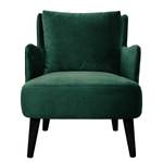 Fauteuil Bariri I fluweel - Antiek groen