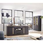 Dressoir Parolin mat grijs/eikenhouten look - Donkergrijs