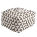 Pouf Kalahari Textil - Creme / Taupe - 63 x 63 cm - Creme / Taupe - 63 x 63 cm