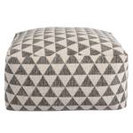 Pouf Kalahari Textil - Creme / Taupe - 63 x 63 cm - Creme / Taupe - 63 x 63 cm