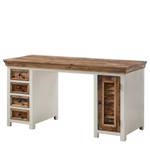 Bureau Newhaven massief mangohout - wit/mangohout