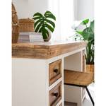 Bureau Newhaven massief mangohout - wit/mangohout