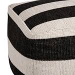 Pouf Gobi Textil - Schwarz / Creme - 48 x 48 cm