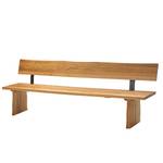 Banc avec dossier Oviedo Chêne sauvage massif - Chêne sauvage - Largeur : 220 cm