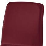 Chaises Karla I (lot de 2) Chêne sauvage massif - Rouge Bordeaux