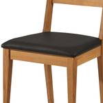 Eetkamerstoelen Filippa II (set van 2) geweven stof/massief wild eikenhout - Antraciet