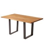 Eettafel Oviedo IV massief wild eikenhout/metaal - wild eikenhout/zwart - 160 x 90 cm