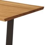 Eettafel Oviedo IV massief wild eikenhout/metaal - wild eikenhout/zwart - 220 x 100 cm