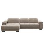 Ecksofa Limeria Microfaser - Kaschmir - Longchair davorstehend links