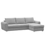 Ecksofa Lages Microfaser - Lichtgrau - Longchair davorstehend rechts