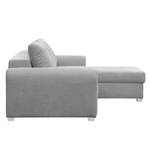 Ecksofa Lages Microfaser - Lichtgrau - Longchair davorstehend rechts