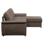 Ecksofa Labate Webstoff - Espresso - Longchair davorstehend rechts