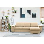 Ecksofa Labate Webstoff - Beige - Longchair davorstehend rechts