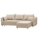 Ecksofa Jardins Strukturstoff - Beige - Longchair davorstehend rechts