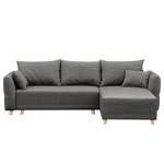 Ecksofa Jardins Strukturstoff - Anthrazit - Longchair davorstehend rechts