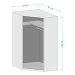 Eckschrank Mainau Weiß - Höhe: 236 cm