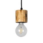 Hanglamp Pino I staal/massief grenenhout - 1 lichtbron - Amberkleurig grenenhout