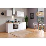Küchenzeile Andrias I Inklusive Elektrogeräte - Weiß - Breite: 220 cm - Glaskeramik