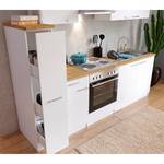 Keukenblok Andrias I Inclusief elektrische apparaten - Wit - Breedte: 240 cm - Kookplaten