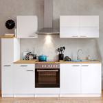 Keukenblok Andrias I Inclusief elektrische apparaten - Wit - Breedte: 240 cm - Glas-keramisch