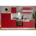 Küchenzeile Andrias IV Inklusive Elektrogeräte - Rot - Breite: 310 cm - Glaskeramik