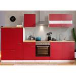 Küchenzeile Andrias IV Inklusive Elektrogeräte - Rot - Breite: 300 cm - Glaskeramik