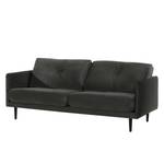 Sofa Pigna (3-Sitzer) Webstoff - Samt Ravi: Anthrazit