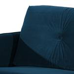 Sofa Pigna (3-Sitzer) Webstoff - Samt Ravi: Marineblau