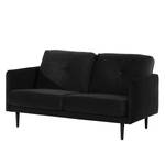 Sofa Pigna (2,5-Sitzer) Webstoff - Samt Ravi: Schwarz